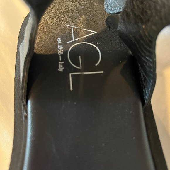 New AGL Mirea Braided Platform Ankle Strap Sandals in Nero/Carbon - Size 8 - Picture 6 of 6